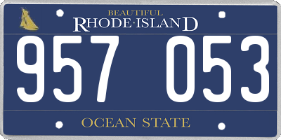 RI license plate 957053