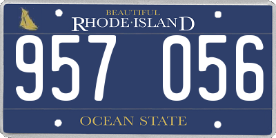 RI license plate 957056