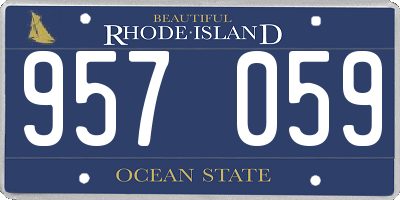 RI license plate 957059
