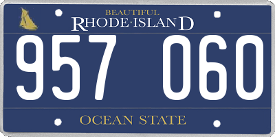RI license plate 957060