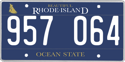 RI license plate 957064
