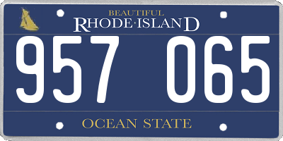 RI license plate 957065