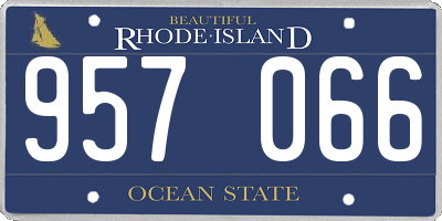 RI license plate 957066