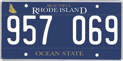 RI license plate 957069