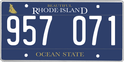 RI license plate 957071