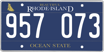 RI license plate 957073