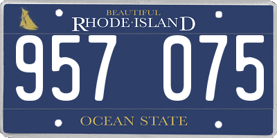 RI license plate 957075