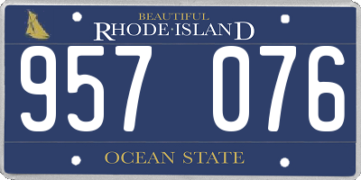 RI license plate 957076