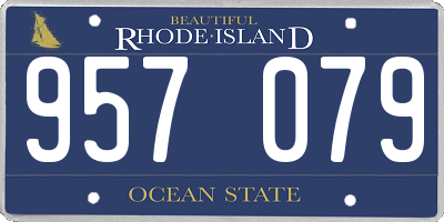 RI license plate 957079