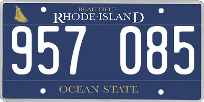 RI license plate 957085