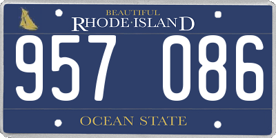 RI license plate 957086