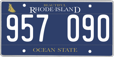 RI license plate 957090