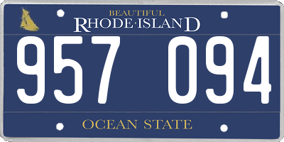 RI license plate 957094