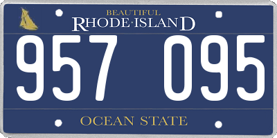 RI license plate 957095