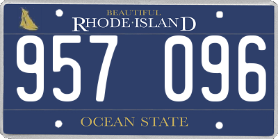 RI license plate 957096