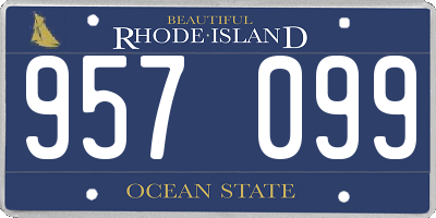 RI license plate 957099