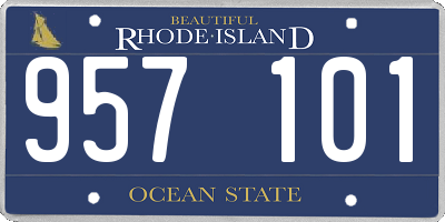RI license plate 957101