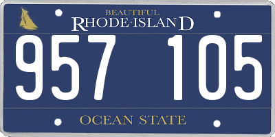 RI license plate 957105