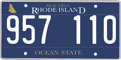 RI license plate 957110