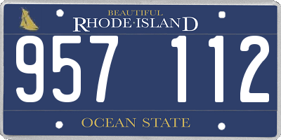 RI license plate 957112