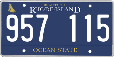 RI license plate 957115