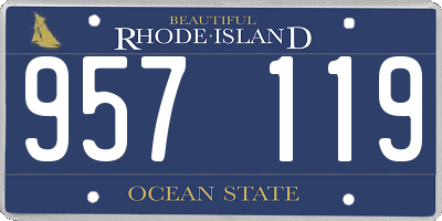 RI license plate 957119