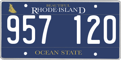 RI license plate 957120