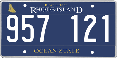 RI license plate 957121