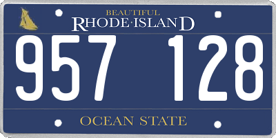 RI license plate 957128
