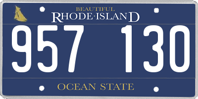RI license plate 957130