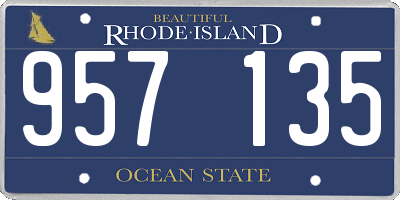 RI license plate 957135