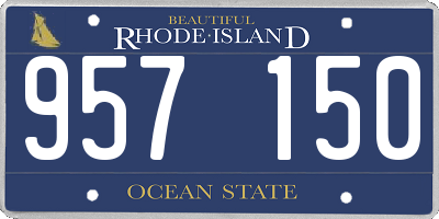 RI license plate 957150
