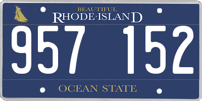 RI license plate 957152