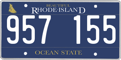 RI license plate 957155