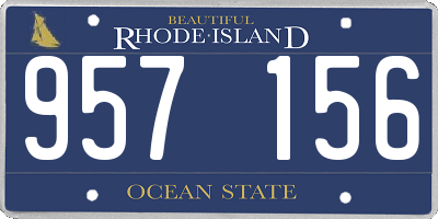 RI license plate 957156