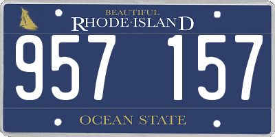 RI license plate 957157