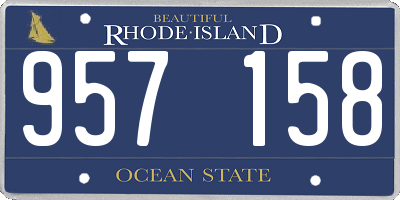 RI license plate 957158