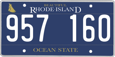 RI license plate 957160