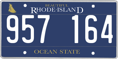 RI license plate 957164