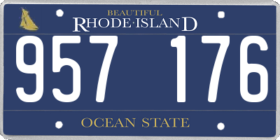 RI license plate 957176