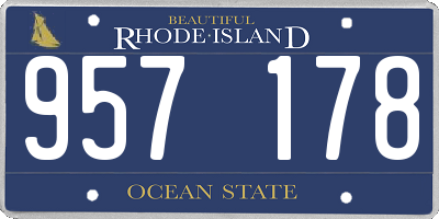 RI license plate 957178