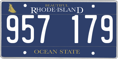RI license plate 957179