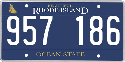 RI license plate 957186