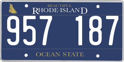 RI license plate 957187