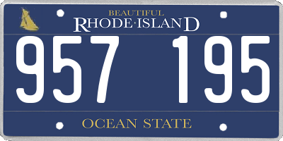 RI license plate 957195