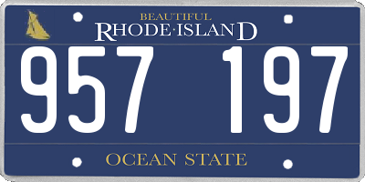 RI license plate 957197