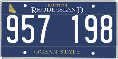 RI license plate 957198