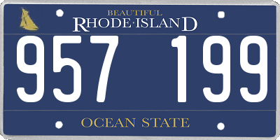 RI license plate 957199