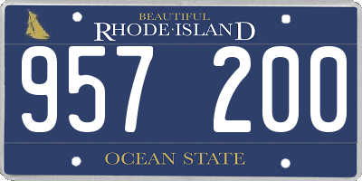 RI license plate 957200