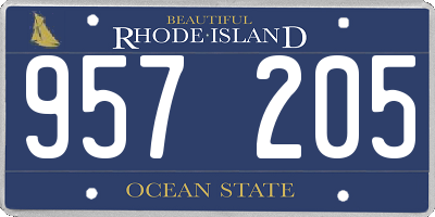 RI license plate 957205